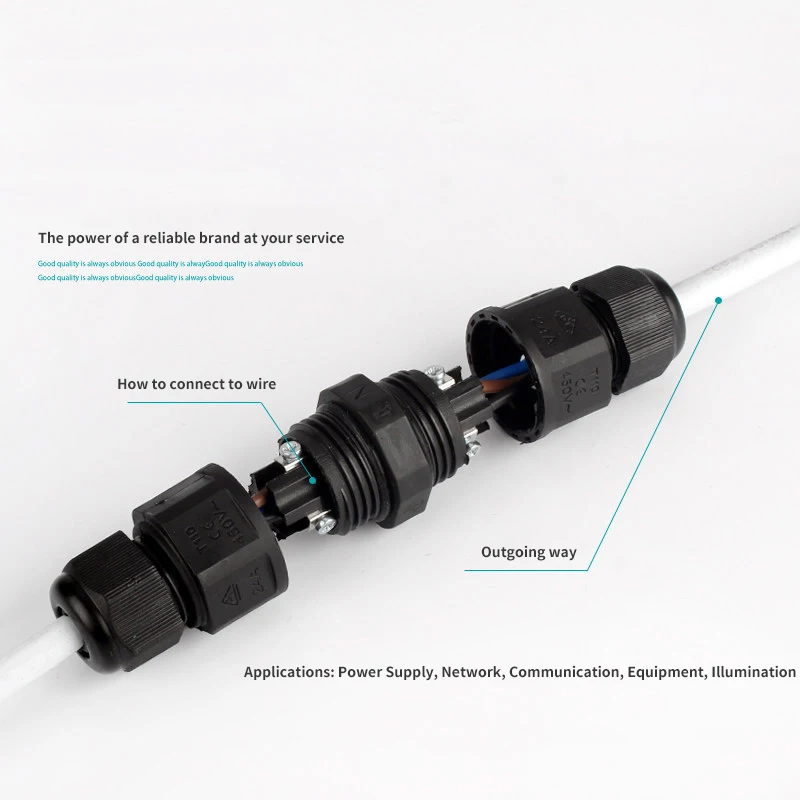 3-контактный Проводной Водонепроницаемый клеммный соединитель быстро