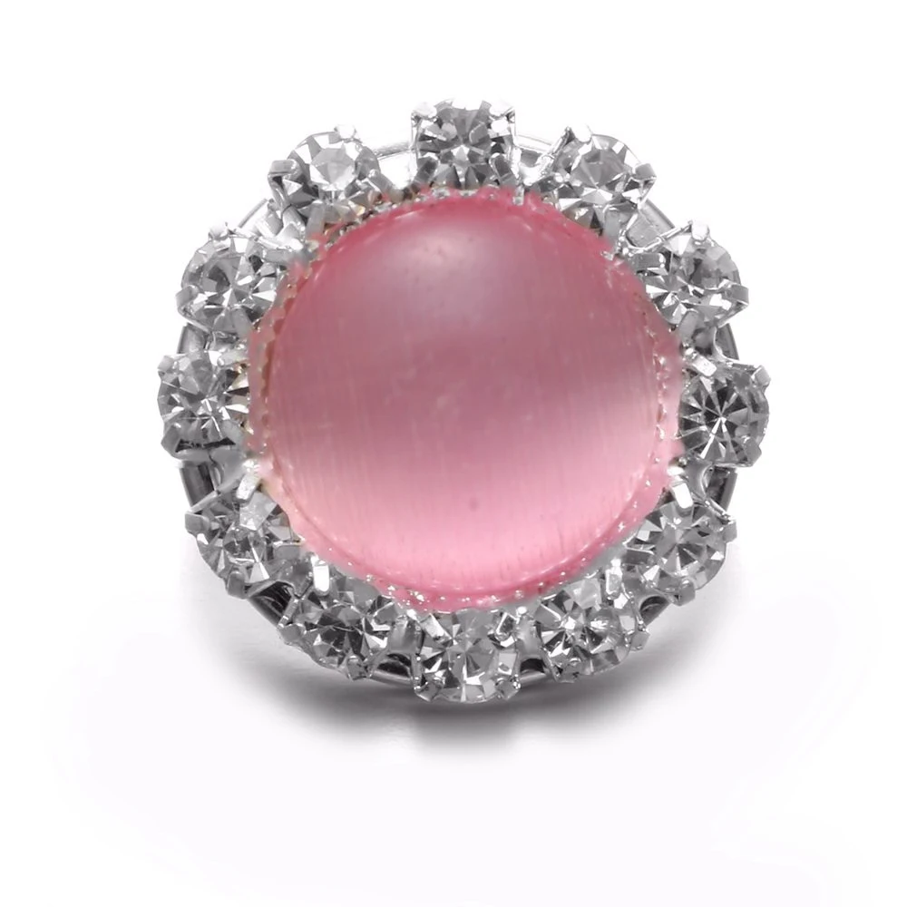 Оранжевый Опал горный хрусталь Стиль круглый Форма металла 18 мм кнопки Талисманы