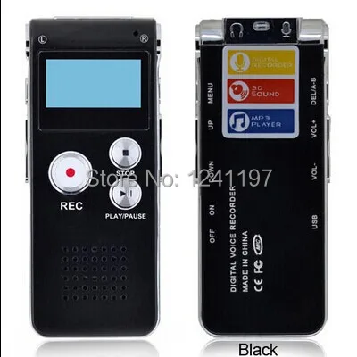 GH-609 Portable Digital Voice Recorder with 8GB/WMA WAV &amp MP3 Format/USB/Telephone Recording black | Электроника