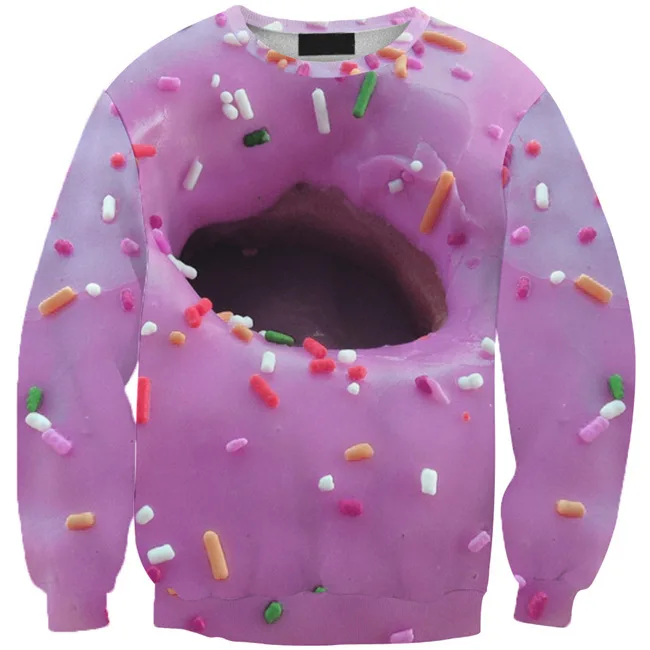 2017 Новый цифровой пальто с принтом Модные свободные хеджирования 3D Толстовки и