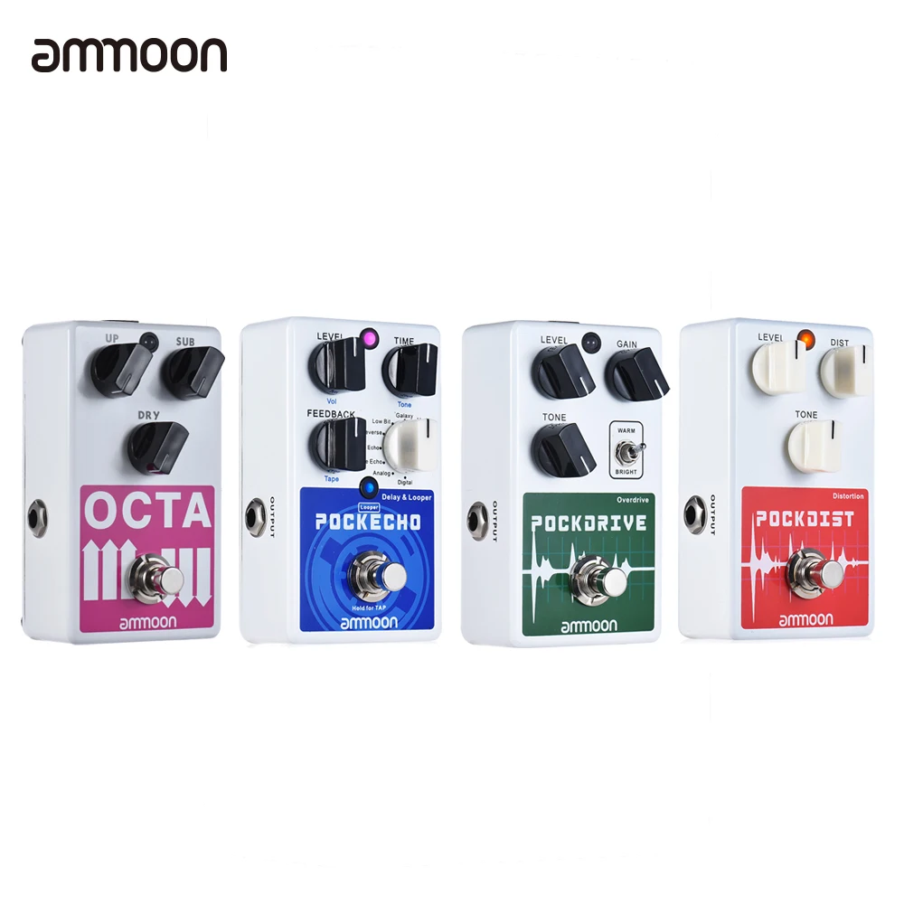 Новое поступление педаль для гитары ammoon создания эффектов фотография Overdrive Looper