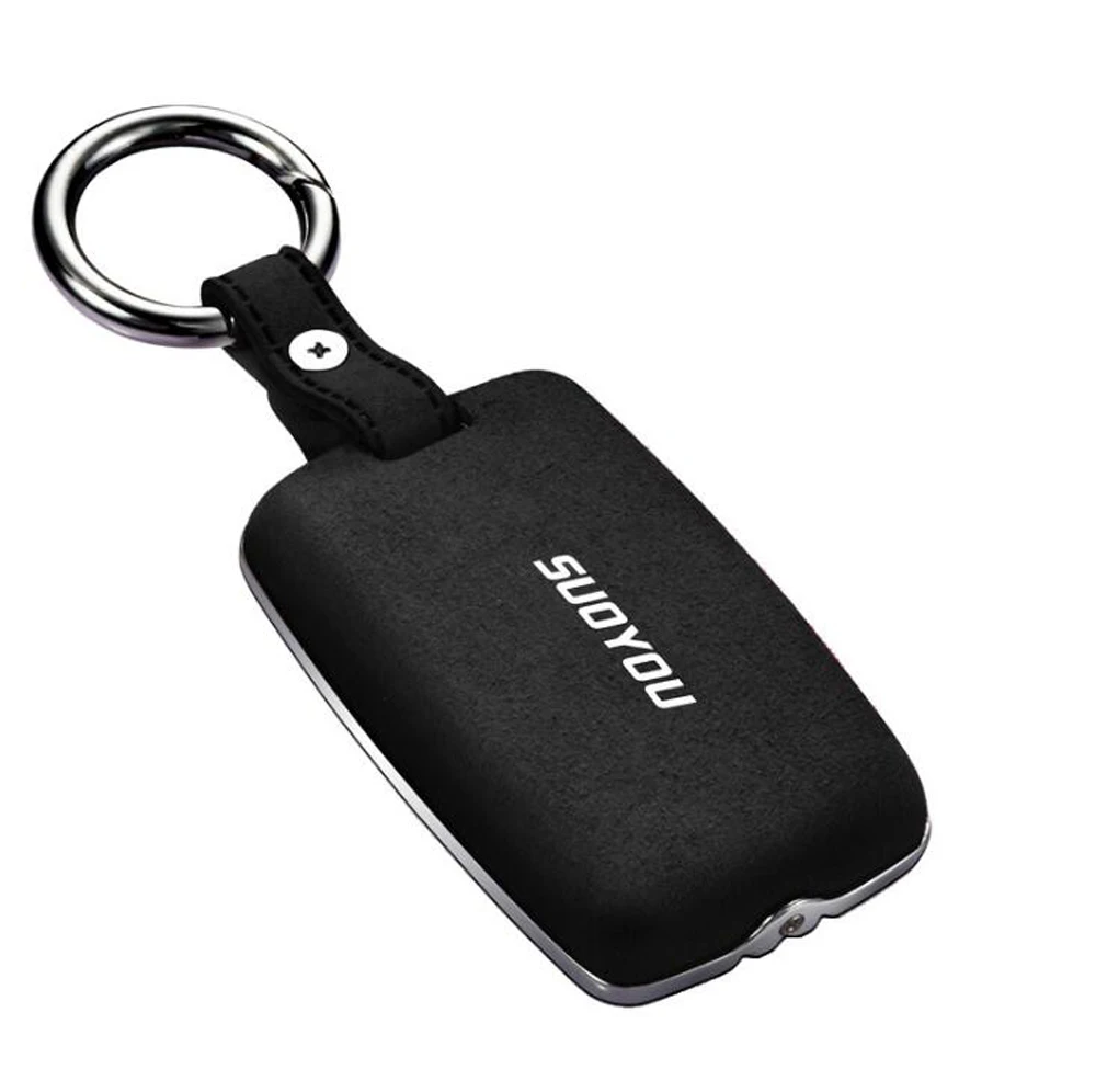 Роскошный чехол для автомобильного ключа из натуральной кожи оцинкованный сплав