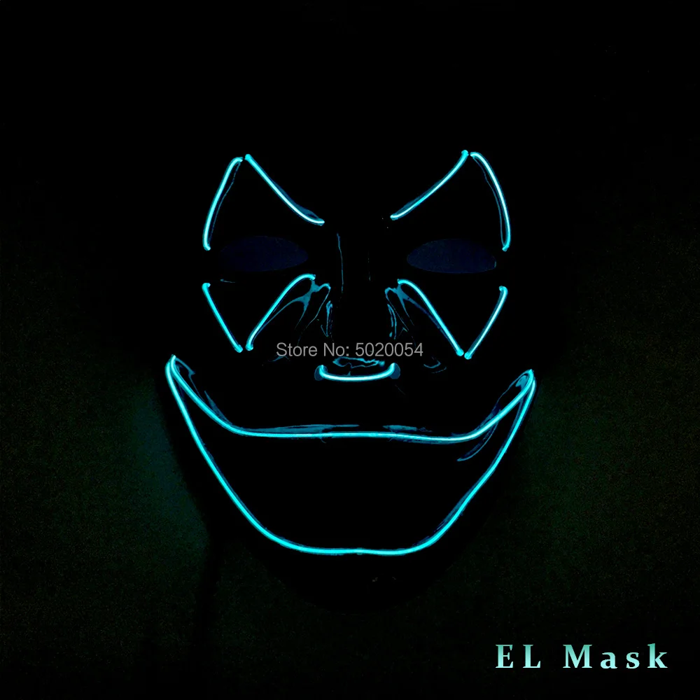 Маска для взрослых со светодиодной подсветкой в виде клоуна маска косплея