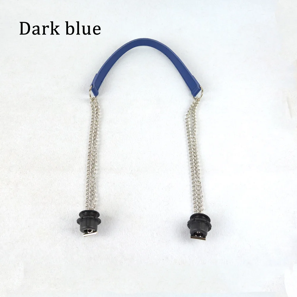 Dark Blue Новинка, 1 штука, Obag, серебряная, длинная, двойная цепь, OT T OBag, ручки для Obag, EVA O, сумка, женская сумка, сумка через плечо - Цвет: Dark Blue