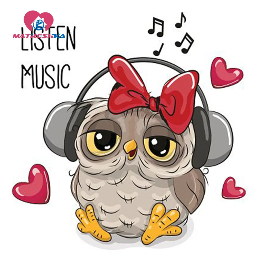 5d алмазная живопись мультфильм сова вышивка стразами распродажа фотографии