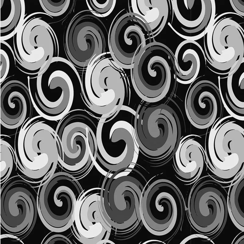 Фото обои индивидуальность черный белый Спираль фон Стена ресторан спальня