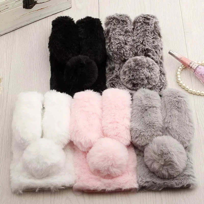 Новый милый роскошный обувь на теплом меху из мягкой кроличьей шерсти чехол для