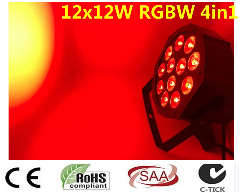 2017 12x12 Вт RGBW DMX сценический светильник s деловой плоский светодиодный высокой