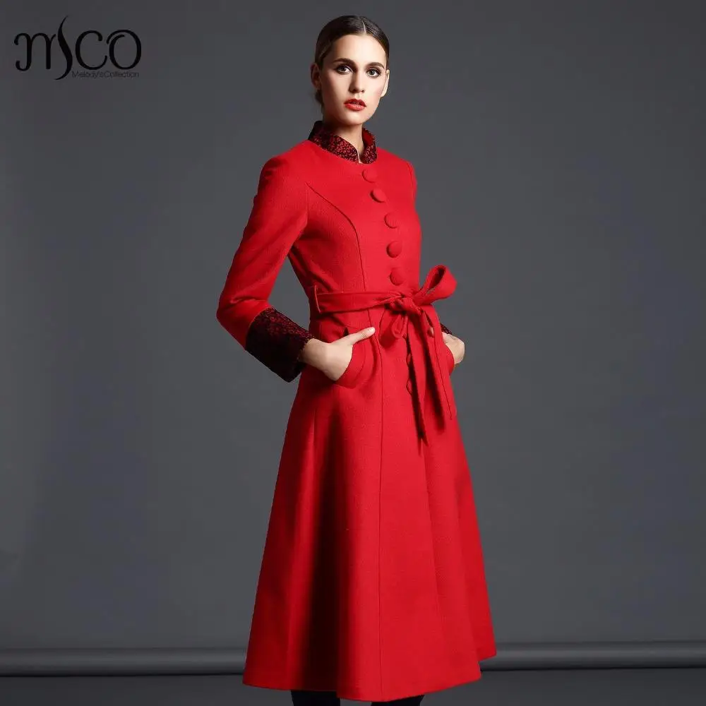 2016 Новое поступление Для женщин кашемир Тренчи для Зима Благородный длинная