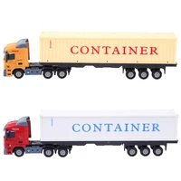mini alloy construction vehicle model toys simulation container trailer truck 143 diecast model toy car birthday gift for kids