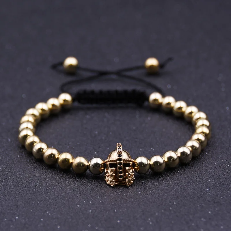 HYHONEY 2017 модные плетеные браслеты и с микрозакрепкой шлем мужские ювелирные
