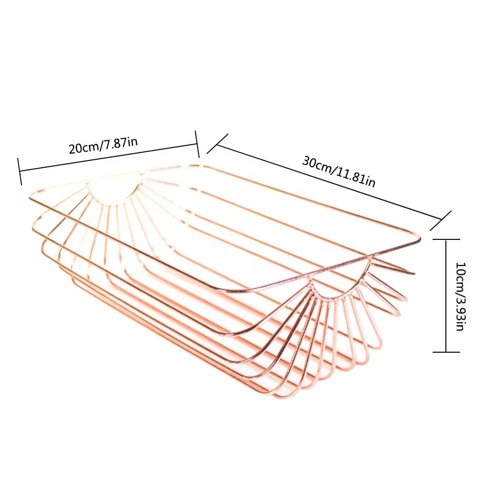 Настольная металлическая корзина для хранения косметический Органайзер