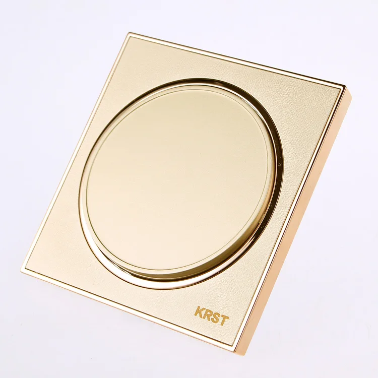 Розетка настенного выключателя 86 высококлассная декоративная круглая Золотая