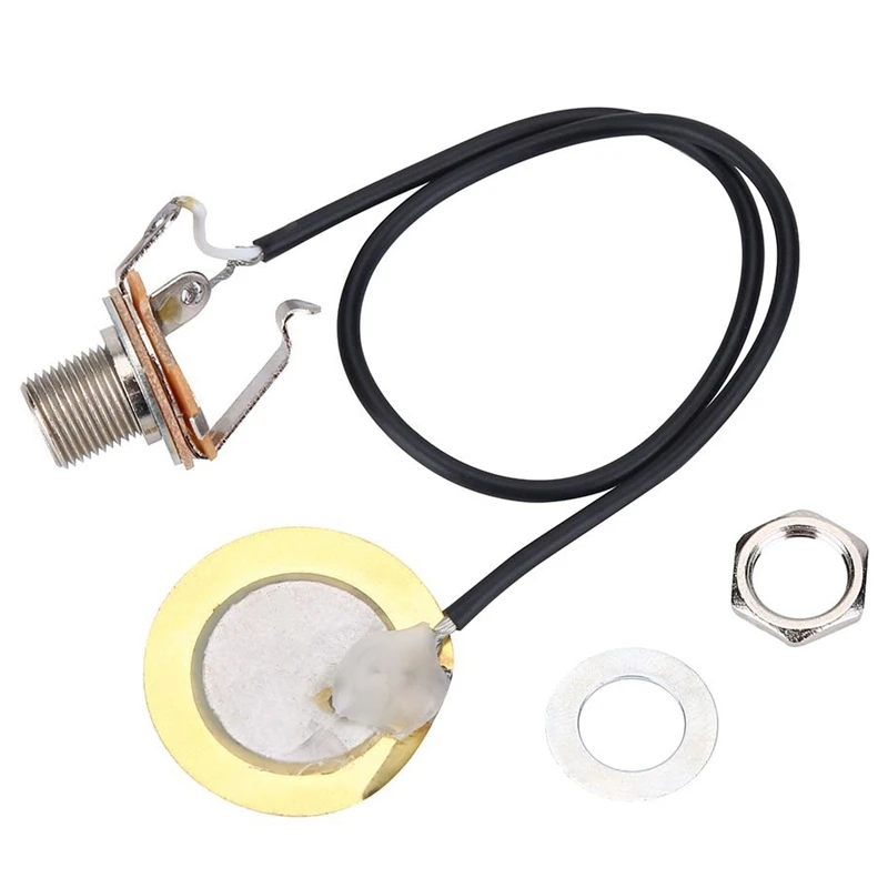 Acoustic Guitar Transducer Pre-Wired Amplifier Piezo Jack Pickup Accessory | Спорт и развлечения