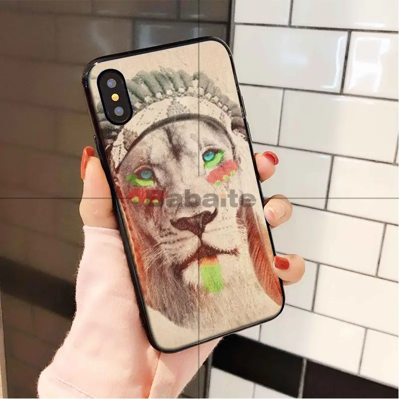 A6 Babaite животные Лев DIY Роскошный Высокий протектор на конце чехол для Apple iPhone 8 7 6 6S Plus X XS MAX 5 5S SE XR Чехол для мобильного телефона - Цвет: A6