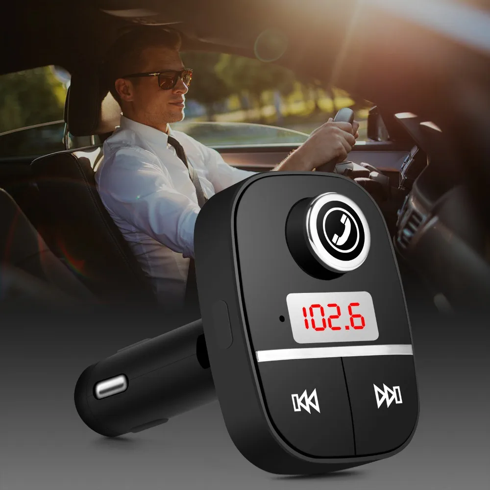Fm передатчик Aux модулятор громкой связи Bluetooth автомобиль автомобильный комплект