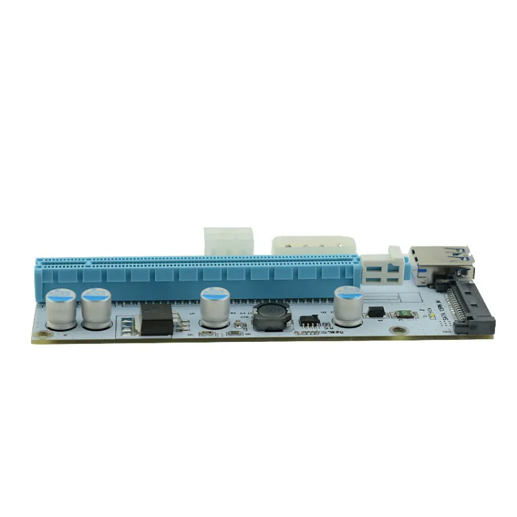 Flashcolor PCIe PCI E Express Riser Card 1x к 16x USB 3 0 кабель адаптер SATA 4Pin IDE Molex 6 pin для Шахтерская