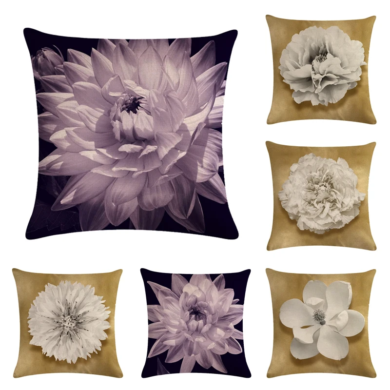 Милый мультяшный узор растительная наволочка Цветок Наволочка для супружеских