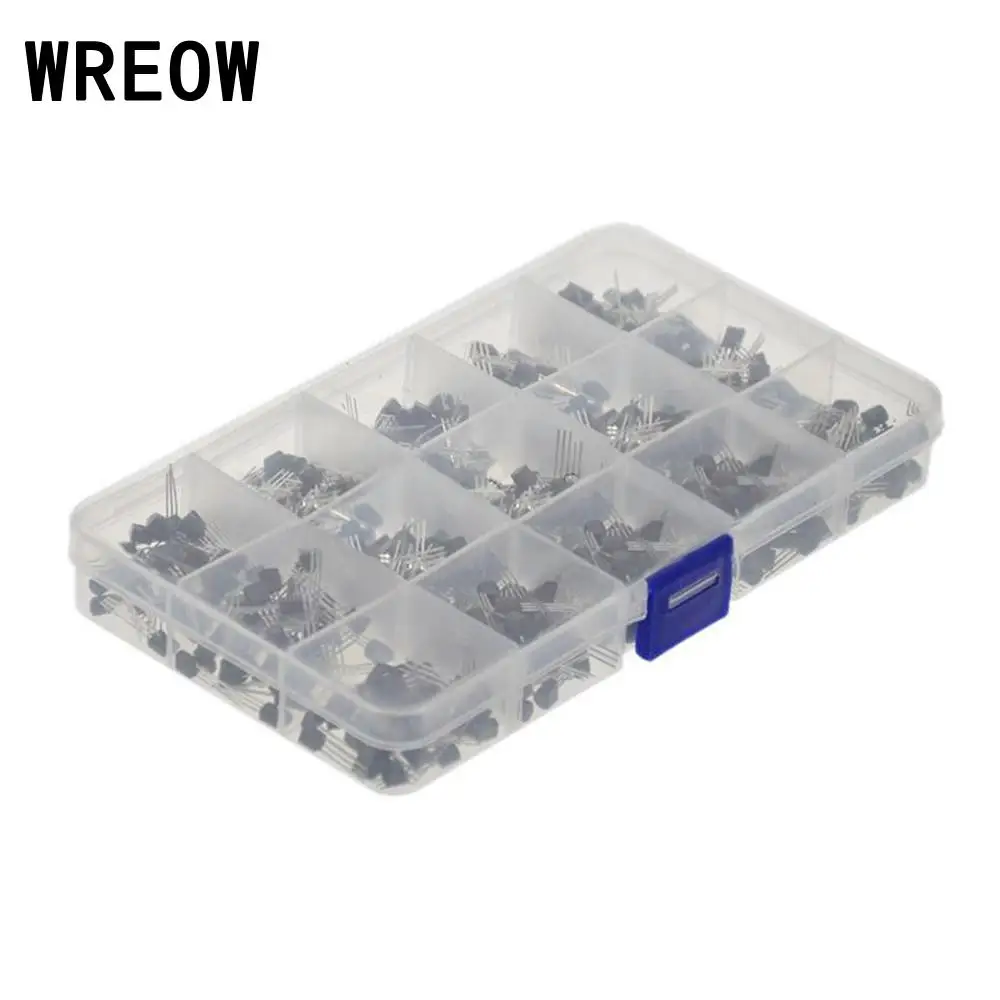 

15 Value TO-92 Transistor Portable NPN PNP Transistor Assortment Kit 600pcs/set