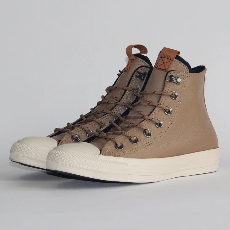 Конверс Chuck Taylor All Star кожа осень и зима толстые теплые стиль унисекс кроссовки обувь для скейтбординга 162385C