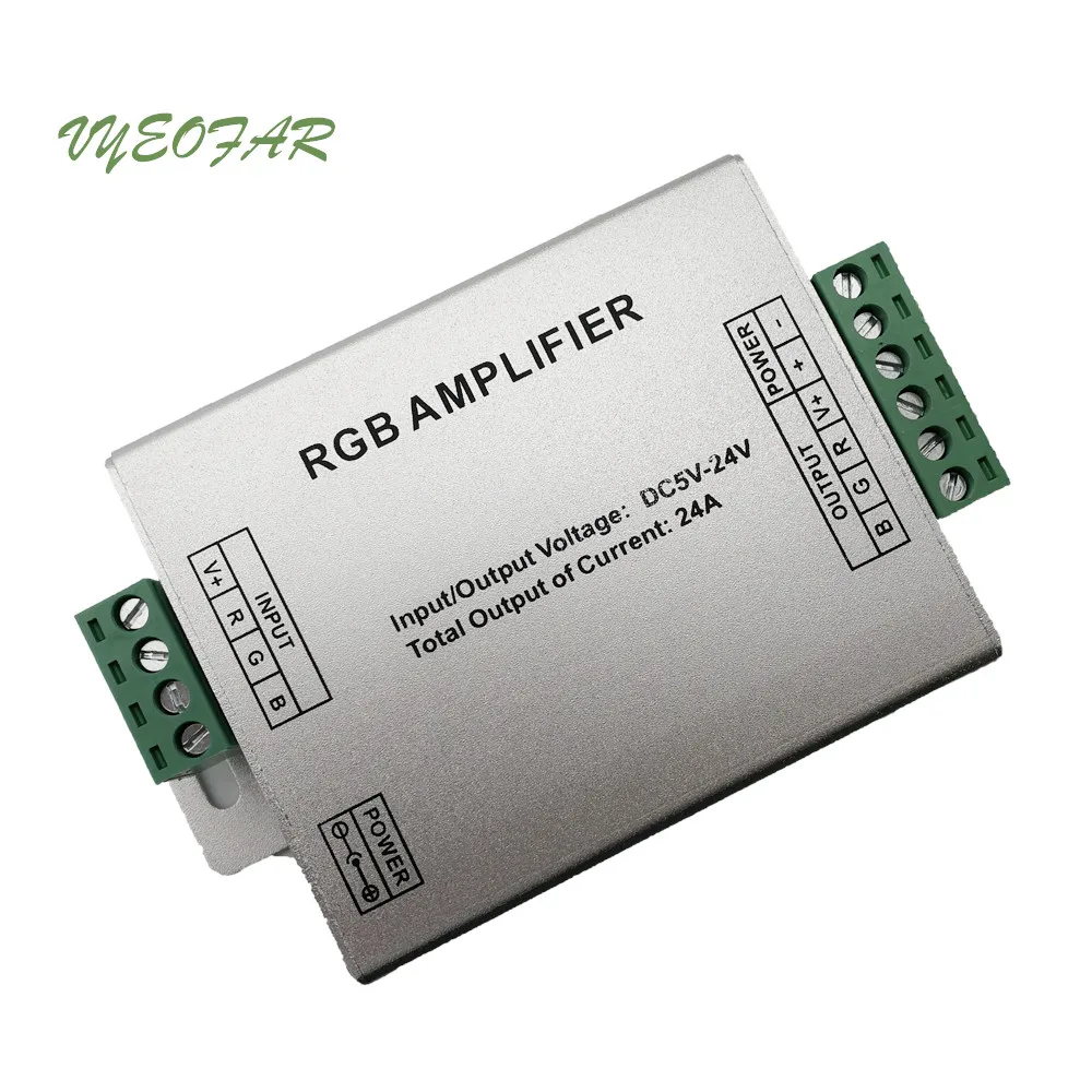 

Led RGB Strip Power Repeater Amplifier 12V-24V 24A 3 Channel CCT WW RGB Strip Amplifier for SMD 3528 5050 String Ribbon Light