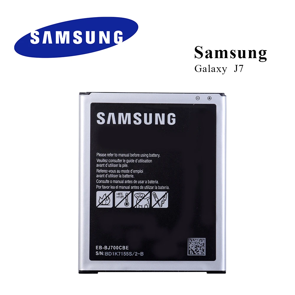 Новый оригинальный EB BJ700BBE батареи для Samsung Galaxy J7 SM J700 Duos 3000mAh Li Ion NFC BJ700BBU с