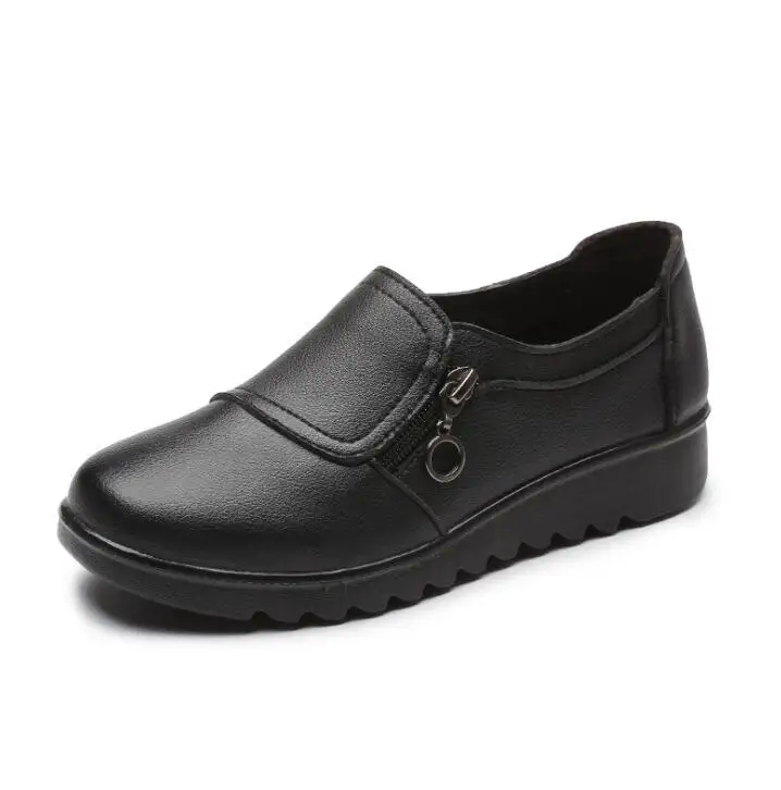 Effgt/Модные женские повседневные туфли из мягкой кожи на плоской подошве с круглым носком; женские туфли-оксфорды на плоской подошве с боковой молнией в стиле пэчворк; новые женские мокасины