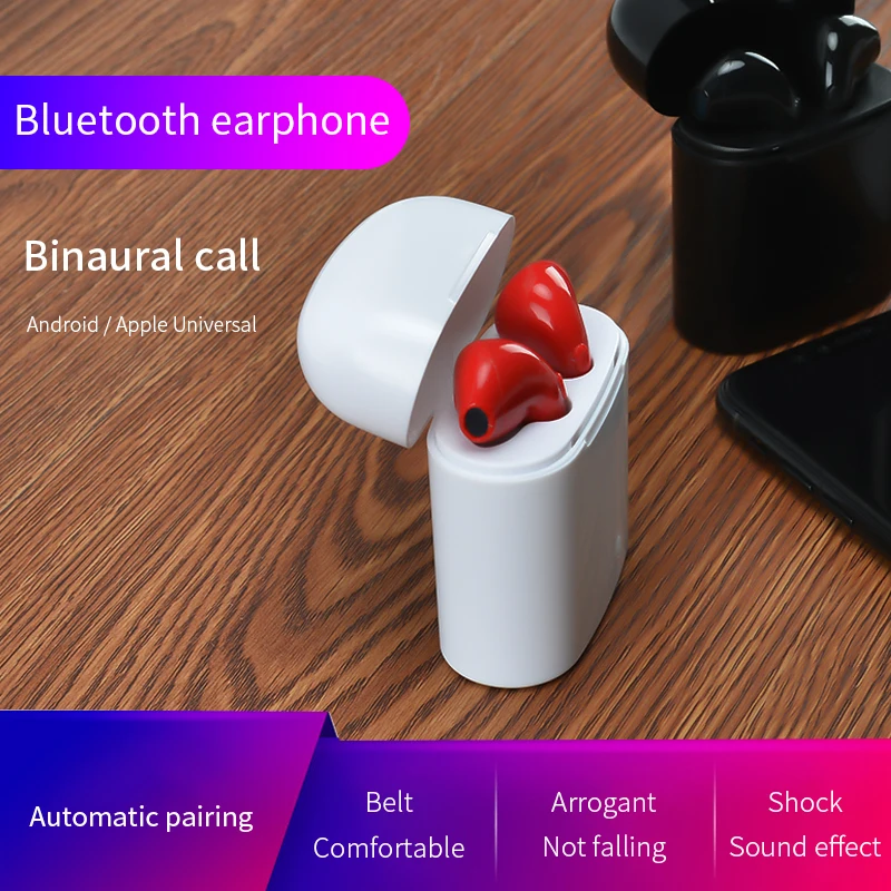 New i7S TWS Mini Bluetooth Earphones Headphones Stereo Bass Wireless Headset Earbuds with Mic Charging Box for All Smart phone |