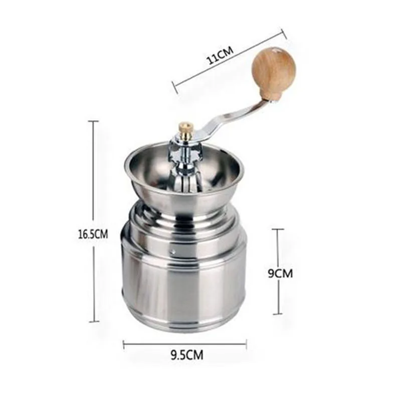 

Portable Stainless Steel Manual Coffee Grinder Adjustable Manual Coffe Grinder Household Coffee Bean Mill Kitchen Tools