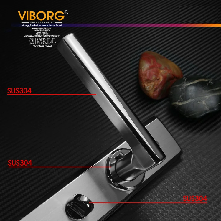 VIBORG Deluxe 304 из нержавеющей стали с ключом безопасности уединение спальни гостиной вход врезной замок для двери рычаг замок набор