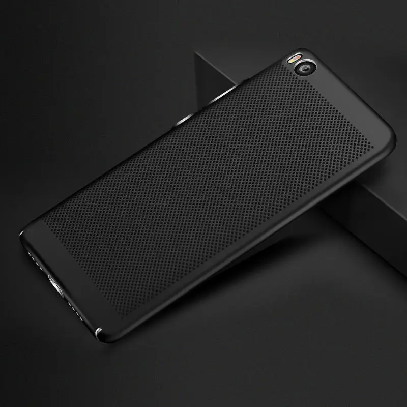 MAKAVO чехол для телефона Xiaomi Mi5 Mi5s Plus 360 Защита полый Тонкий матовый жесткий чехол - Цвет: Черный