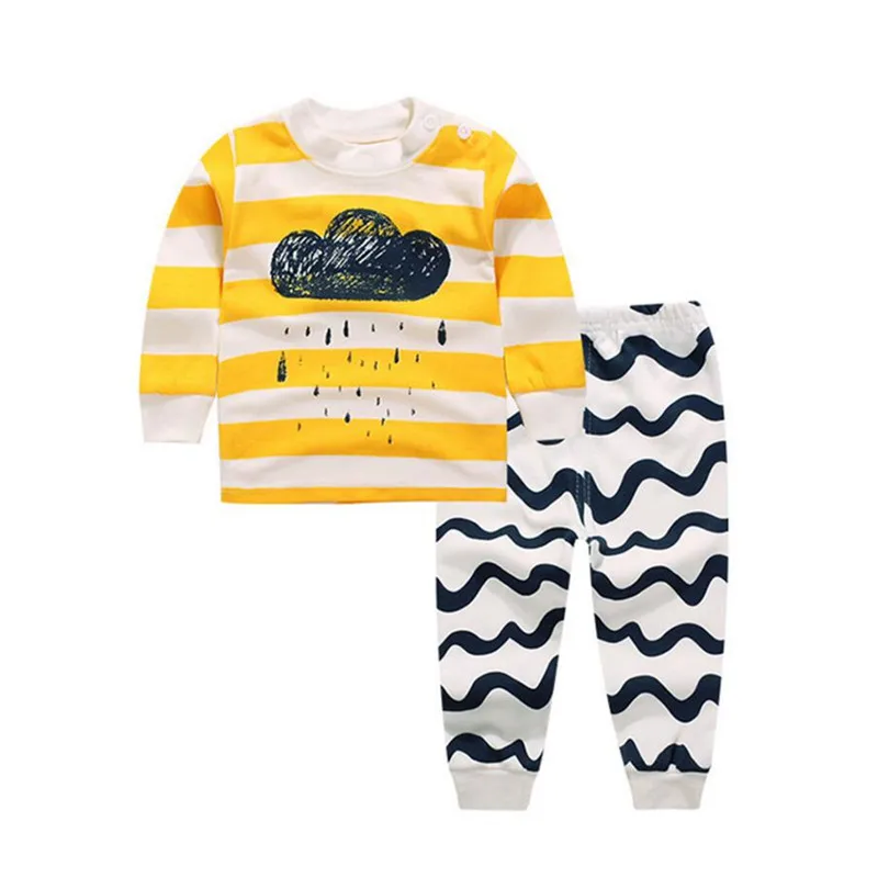 Baby Boy Girl Clothes Kids Clothes Sets T-shirt+pants Suit Clothing Set Cloud Printed Clothes Newborn Sport Suits