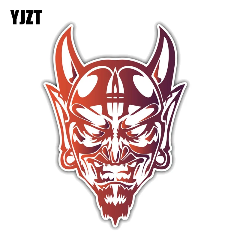 YJZT 8.9CM*12.7CM Personality Devil Satan Face Car Sticker Refelctive PVC Decal 12-1325 | Автомобили и мотоциклы