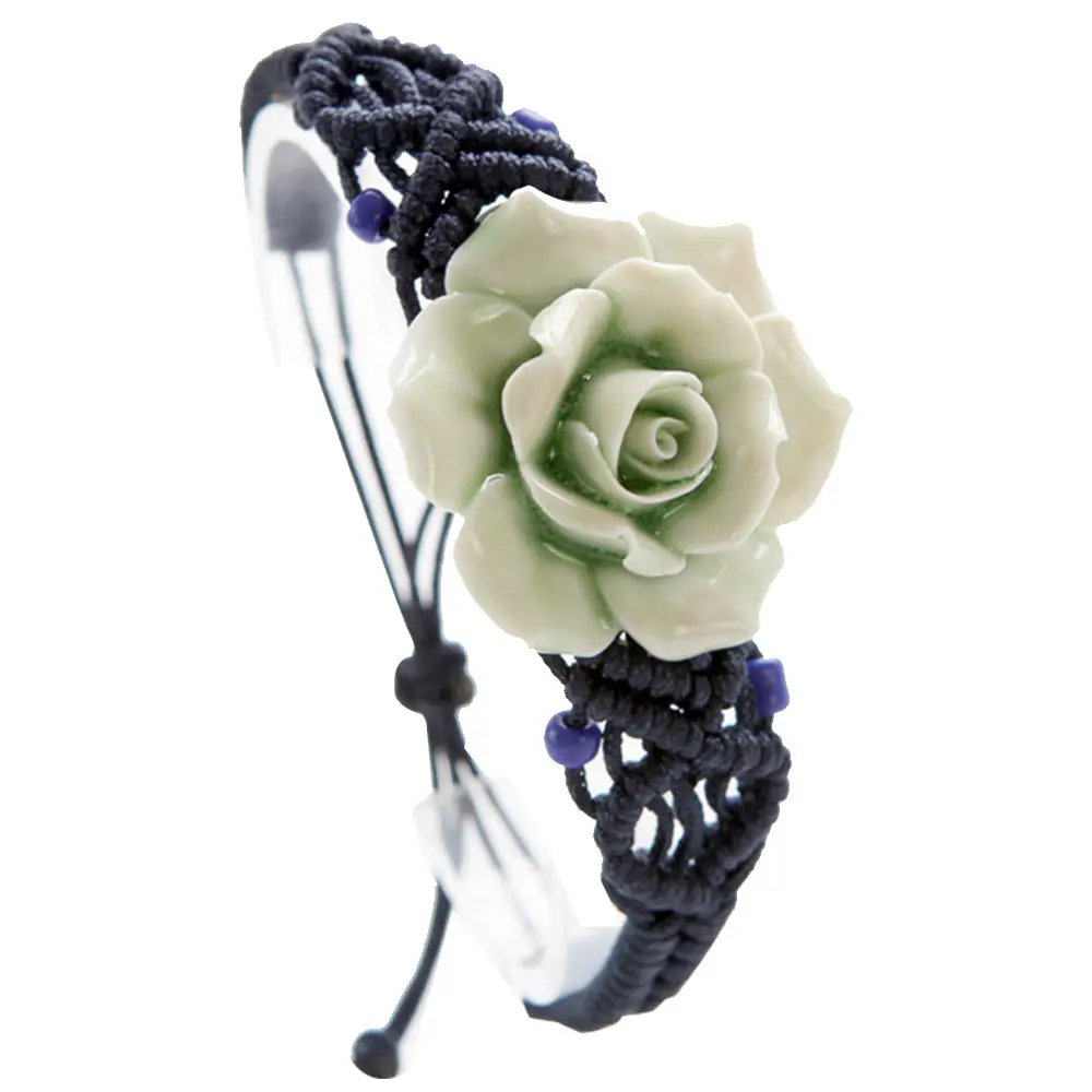 Handmade Ceramic Bracelets Ethnic Style Jewelry Chinese Flower Bracelet Suitable As A Gift | Украшения и аксессуары