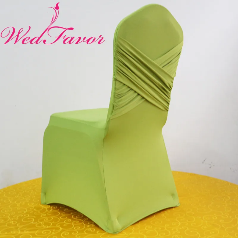 Moss Green 50 шт. эластичные свадебные чехлы на стулья с перекрещивающейся спинкой из лайкры и спандекса для банкета, отеля, вечерние украшения для мероприятий - Цвет: Moss Green