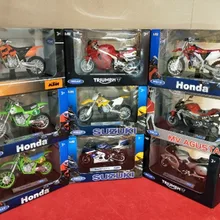 WELLY 1/18 масштаб Кавасаки KLR650, Сузуки GSX-R750, мВ агуста брутали 990р мотоцикл литой металлический мотоцикл модель игрушки