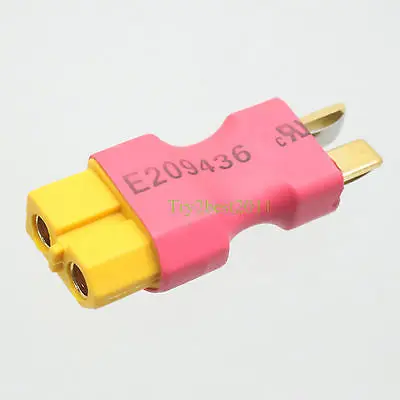 

No Wires Connector - XT60 / XT-60 Female to Male T-Plug Adapter (Deans Style)