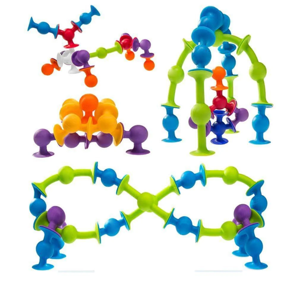 Силиконовые строительные блоки сделай сам с присоской игрушки собранные