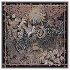 Twill Шелковый шарф джунгли цветы животных платок с принтом бандана для женщин хиджаб шаль Дизайнерские шарфы 130*130 см