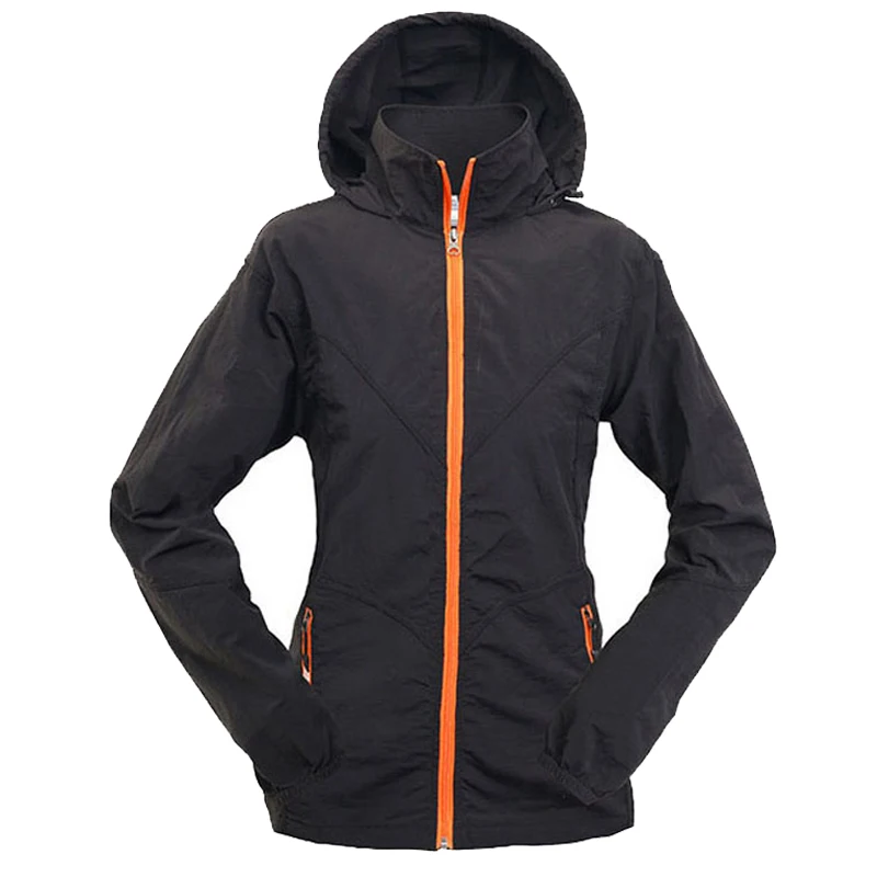 Женская тонкая Водонепроницаемая ветровка с капюшоном базовая дышащая куртка