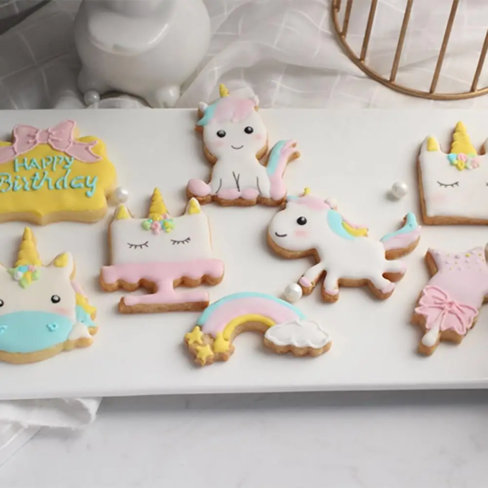 8 шт./компл. инновационная форма Единорог для печенья сделай сам помадки шоколада