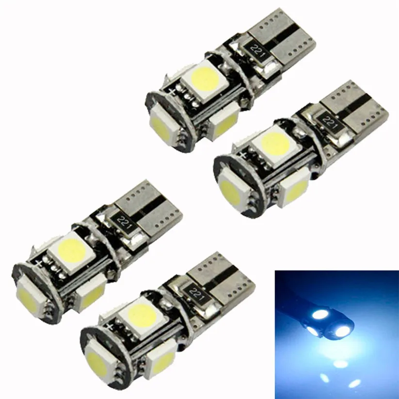Автомобильный Стайлинг KAKUDER 4 шт. Canbus T10 5-SMD светодиодный безошибочный Белый 5050 W5W