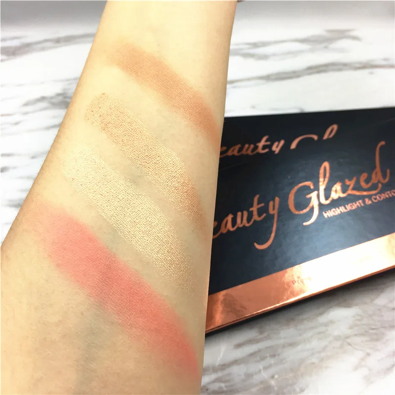 2017Beauty Glazed kylighter Eyeshadow Palette Glitter Diamond Pigment Shimmer Eye Shadow Koko Kollection Highlighter |
