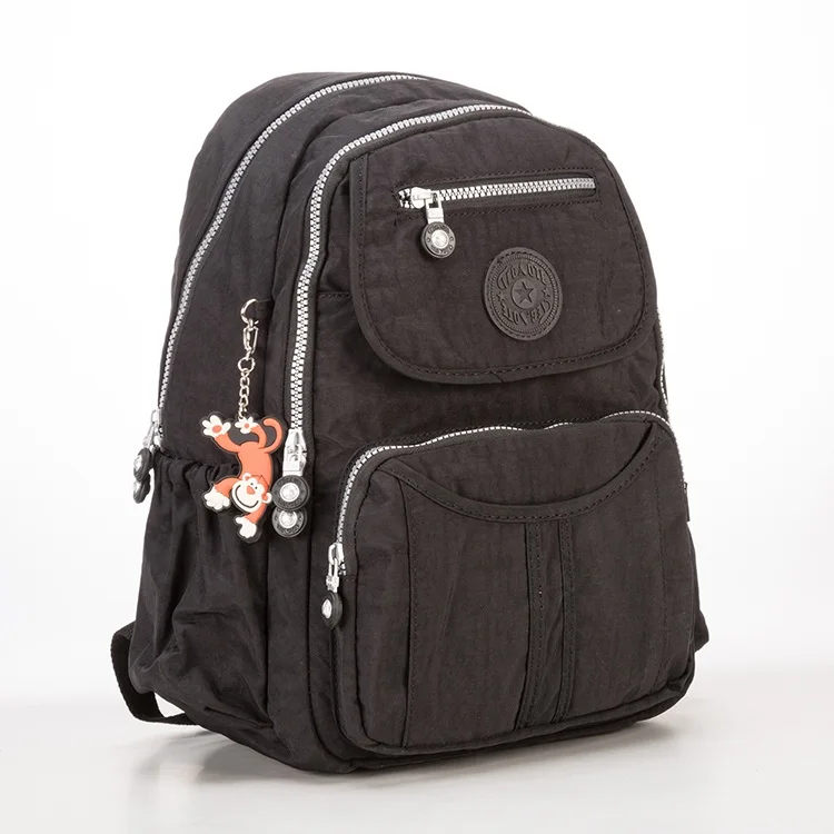 TEGAOTE, школьный рюкзак для девочки-подростка, Mochila Feminina Escolar, женские рюкзаки, сумка, нейлон, Повседневный, Travevl, рюкзак для ноутбука, Femal - Цвет: black