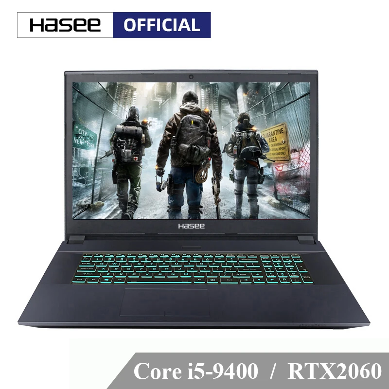 Ноутбук hasee GX8-CT5DH для игр(Intel Core I5-9400+ RTX 2060/8GB ram/256G SSD+ 1T HDD/17,3 ''120Hz 94% NTSC) GOD OF WAR