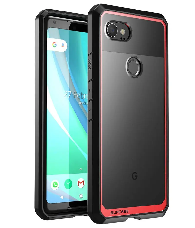 Red Для Google Pixel 2 XL чехол( выпуск) SUP чехол UB серии премиум гибридный TPU бампер+ PC Прозрачный задний Чехол защитный чехол - Цвет: Red