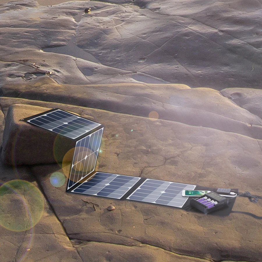 ELEGEEK 50 Вт портативное солнечное зарядное устройство 5 в 12 В Двойное выходное