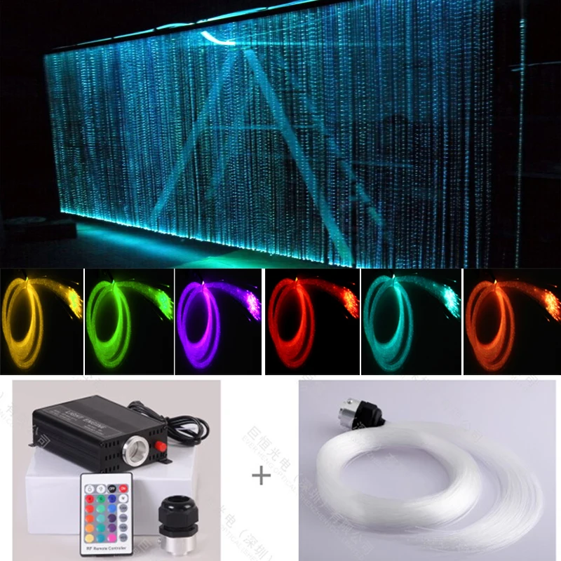 Точечная блестящая Концевая светящаяся пластиковая люстра из оптического