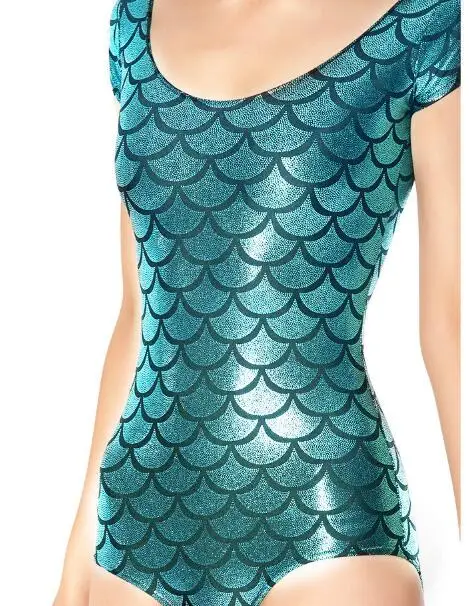 Candy Color Sexy Women Bathing Suit Sequin Glowing Fish Scale Monokini One-Piece Strap High Waist Beach Bodysuit