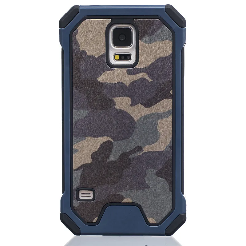 Blue Уличный Камуфляжный зеленый чехол для Samsung Galaxy S8 S9 S10 Plus Чехлы S10e S7 Edge Note 8 9 чехол Гибридный ПК Рамка ТПУ для человека синий - Цвет: Blue